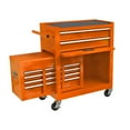 thumbnail image 4 of Rolling Tool Chest with Wheels and 8 Drawers, Detachable Large Toolbox Storage Cabinet with Lock,Locking Mechanic Tool Cart for Warehouse, Workshop,Garage,Orange, 4 of 7