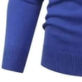 thumbnail image 4 of Mens Crewneck Knitted Base Sweater Solid Color Slim Fit Casual Pullover Lightweight Long Sleeve Tops, 4 of 4