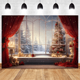 thumbnail image 4 of 210x150cm Christmas Background Cloth Christmas Window Children Photo Studio Photo Photography Backdrops,F, 4 of 7