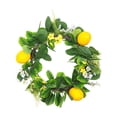 thumbnail image 2 of Nkmbld Artificial Wreath Decor, Artificial Hanging Lemon Wreath for All Year Round Indoor Outdoor Farmhouse Home Porch Wall Window Decor, 2 of 8
