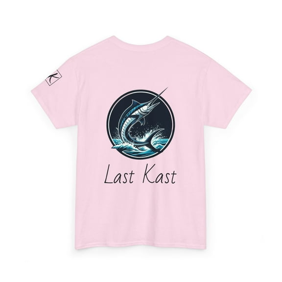 Last Kast Fishing T-shirt, Marlin Fish, Unisex Heavy Cotton Tee