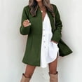 thumbnail image 2 of Timegard Womens Coat Long Sleeve Open Front Cardigan Fall Winter Warm Mid-Long Overcoat with Pockets, 2 of 6