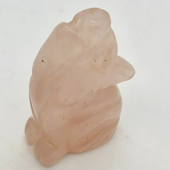 Pink Rose Quartz Wolf/Coyote Animal Figurine | 21x11x8mm | Pink | 1 Figurine