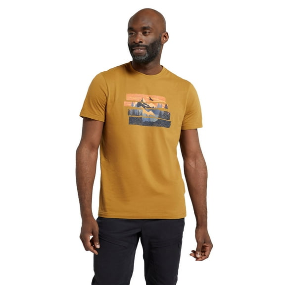 Mountain Warehouse Mens Mountain Explorer Natural Cotton T-Shirt