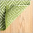 thumbnail image 2 of Dash & Albert Diamond Handwoven Indoor/Outdoor Rug, 2' 6" x 12', Sprout/White, 2 of 6