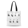 thumbnail image 1 of POGLIP Canvas Tote Bag Horses Morgan Horse Periodic Table Fun Reusable Handbag Shoulder Grocery Shopping Bags, 1 of 1