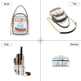 thumbnail image 3 of FORMRS Crossbody Bag for Women Quilted Travel Shoulder Cell Phone Purse with Chain Strap Handbag, Blue Nautical Pattern, 3 of 7