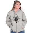 thumbnail image 5 of Spirit Animal Honeybee Symbolic Zip Hoodie Sweatshirt Women Brisco Brands L, 5 of 6