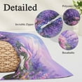 thumbnail image 2 of Purple Lavender Pillow Covers, Linen Long Throw Pillow Case, Spring Watercolor Country Wildflowers Holiday Pillow Protector Decorative Cushion Cover for Living Room/Bedroom 20" x 30", 2 of 8