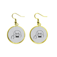 thumbnail image 1 of angry black lindo patron de chat ear dangle golden drop earring jewelry mujer Unbranded M, 1 of 3