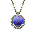 thumbnail image 1 of Pendentif Nature Science Méduse Océan Collier Étoile Chaîne Lune Bijou, 1 of 3