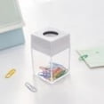 thumbnail image 3 of Paper Clip Holder Clips Dispenser, Desk Magnetic Absorption Box Paperclip Holder, Macaron Transparent Clips Dispenser(Green), 3 of 7