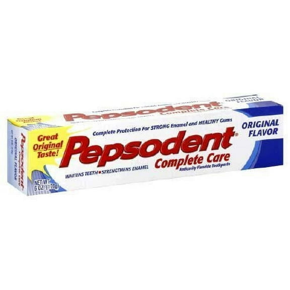 Pepsodent Complete Care Anti-cavity Fluoride Toothpaste, Original Flavor, 6 Oz. (2 Pack)