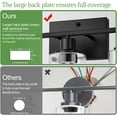 thumbnail image 4 of 3 Light Bathroom Light Fixtures, Matte Black Modern Vanity Lights with Clear Glass Shade, Bathroom Wall Lamp for Mirror Kitchen Living Room Hallway Cabinet Porch, 4 of 14