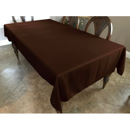 

Polyester Poplin Gaberdine Durable Tablecloth Solid Chocolate Brown