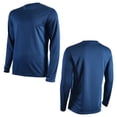 thumbnail image 6 of Yaoyar Men's Solid Sport Mesh Crew Neck Long Sleeve Pullover Top, Breathable Lightweight Quick Dry Athletic Tee for Gym Workout, 6 of 6