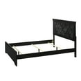 thumbnail image 7 of Modern 6pc Full Size Black Finish Upholstered Bed Set Solid Wood Storage Wooden Bedroom Furniture, 7 of 7