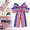 D/7.1"×5.2"/1 Pc, variant on 1 Pc 4th of July Patriotic Bows,Flag Themed Red White Blue Bows,Decorative Ribbon Bows for Wreaths,Home Decor,Parties,Hair Clips,Independence Day Decoration