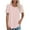 Pink, variant on Tdoqot Womens Trendy T Shirts 2025- Crewneck Loose Fit Short Sleeve Casual Eyelet Summer Tops Purple Size L