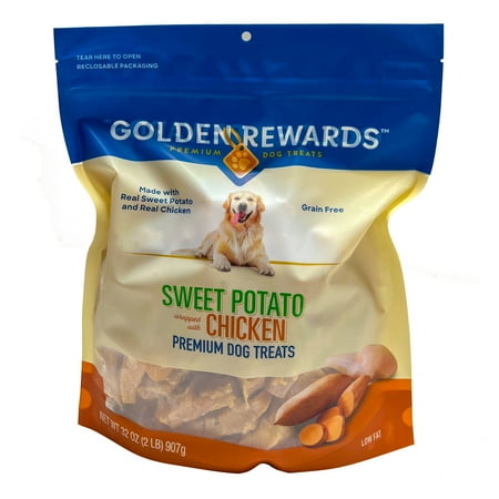 Golden Rewards Sweet Potato Wrapped with Chicken Dog Treats 32 oz