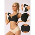 thumbnail image 3 of Unique Bargains Women's Universal Non-Wired Bra Push Up Vest Bralette Black 40 D, 3 of 5