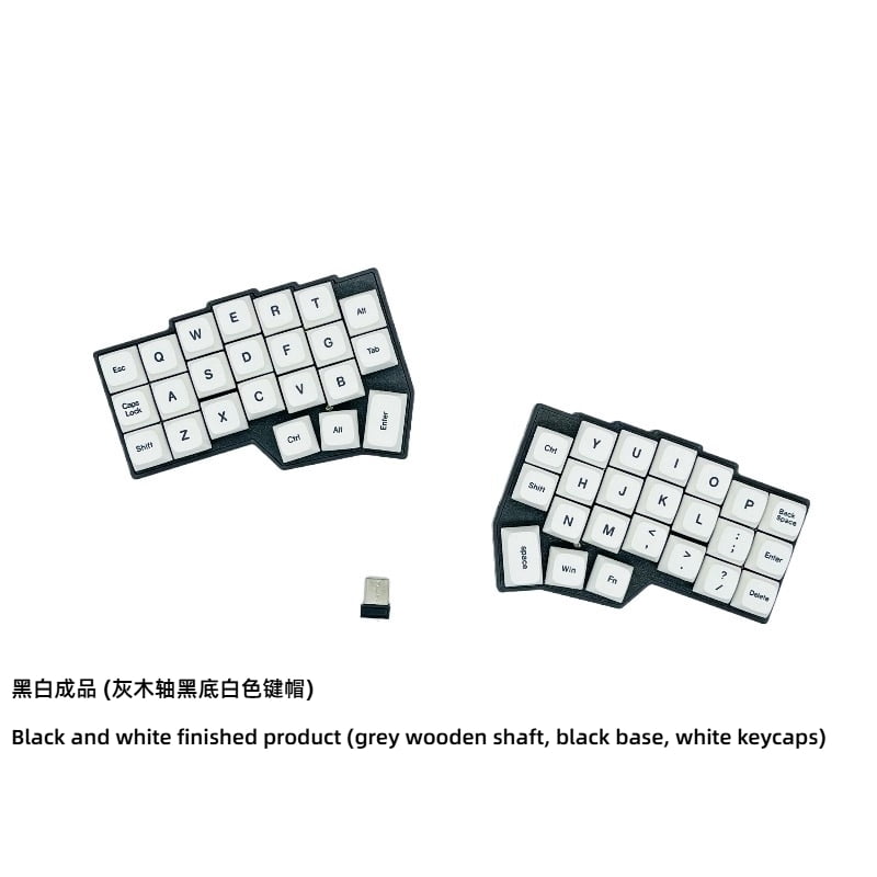 WCORNE V4.1 Wireless Split Ergonomic Keyboard, 2.4G VIAL Programmable Mechanical Keyboard with Hot-Swappable Switches
