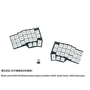 WCORNE V4.1 Clavier ergonomique à fractionnement sans fil, 2.4G VIAL Clavier mécanique programmable avec commutateurs à chaud