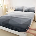 thumbnail image 3 of jejeloiu Gradient White Gray Twin Sheet Sets,Stereoscopic Abstract Geometric Twin Fitted Sheet,Modern Abstract Aesthetic Flat Sheet For Adults,Luxury Bedroom Decor,3pcs, 3 of 7
