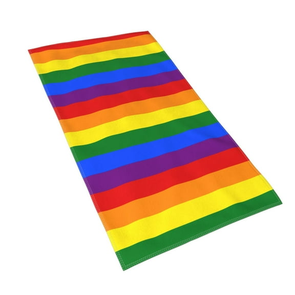 Hand Towels Rainbow Flag Bath Shower Towels Fingertip Kitchen Dish Guest Towel 15.7 X 27.5 In