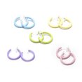 thumbnail image 1 of Anneaux de Cerceau de Lueur Aqua Pair Action de Ressort Non Perforant Faux Nez d'Oreille de Septum, 1 of 2