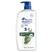 (4 pack) Head and Shoulders 2 in 1 Dandruff Shampoo and Conditioner, Tea Tree Oil, 28.2 fl oz