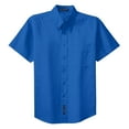 thumbnail image 5 of Mens Short Sleeve Easy Care Cotton/Polyester Shirt Strong Blue 4X-Large, 5 of 6