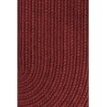 thumbnail image 2 of Red Wool Rug Solid Braided Textured 2 Feet by 6 Feet Oval Thick Casual Carpet, 2 of 2
