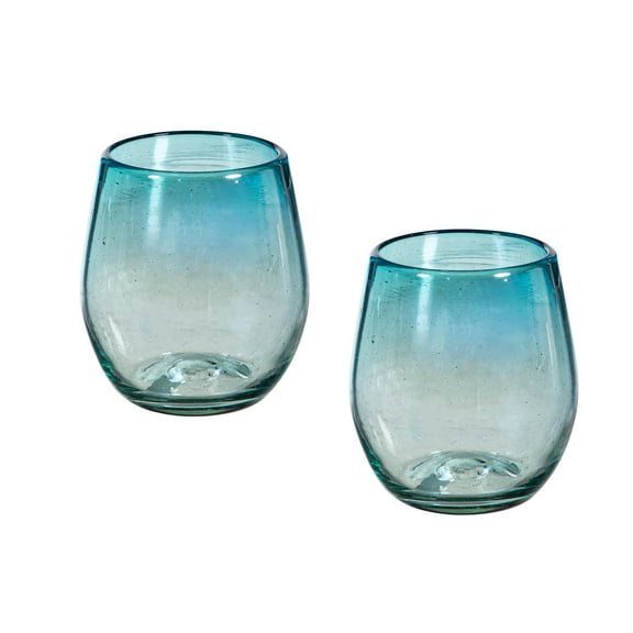 Bambeco Aqua Luster Stemless Glass, 14oz