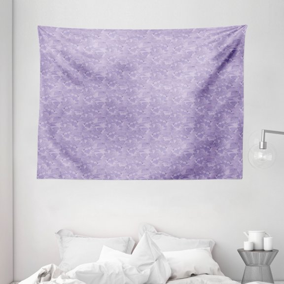 Lilac Tapestry, Romantic Syringa Flower Bouquets Picture Fresh Botanical Garden in Early Spring Season, Wall Hanging for Bedroom Living Room Dorm Decor, 80W X 60L Inches, Lilac, by Ambesonne
