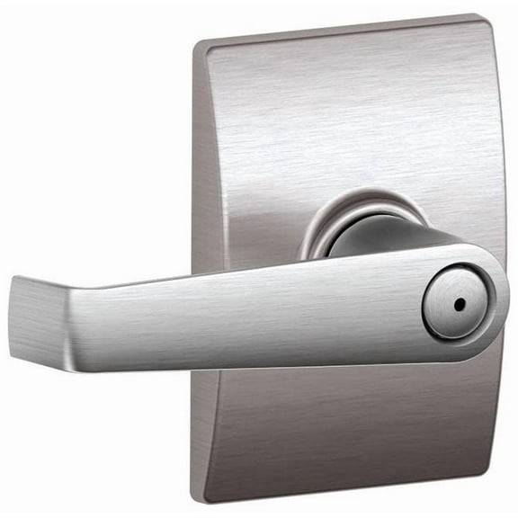 Schlage F40 Elan With Century Rose Privacy Lock with 16080 Latch 10027 Strike Satin Chrome Finish