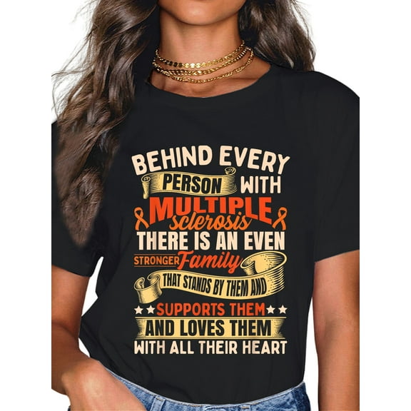 100% Cotton Multiple Sclerosis Support Apparel MS Multiple Sclerosis Support T-Shirt