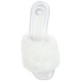 thumbnail image 4 of Journee Womens Dusk Faux Fur Jelly Slide, 4 of 9