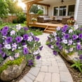 thumbnail image 7 of Lumikrypt 2PCS Faux Petunias Silk Flower, Artificial Fake Flowers Plants, UV Resistant & Fade Resistant Fake Flowers for Indoor/Outdoor Garden Porch Decor, 7 of 7