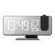 thumbnail image 1 of Reloj despertador de proyección digital con superficie de espejo 4 en 1 Reloj de proyector Irfora  Negro, 1 of 7