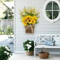 thumbnail image 5 of Myecovie Fall Wreath Sunflower Wreaths Basket 17" Summer Seasonal Decor Indoor Outdoor Wreaths for Front Door with Burlap Bow, 5 of 7