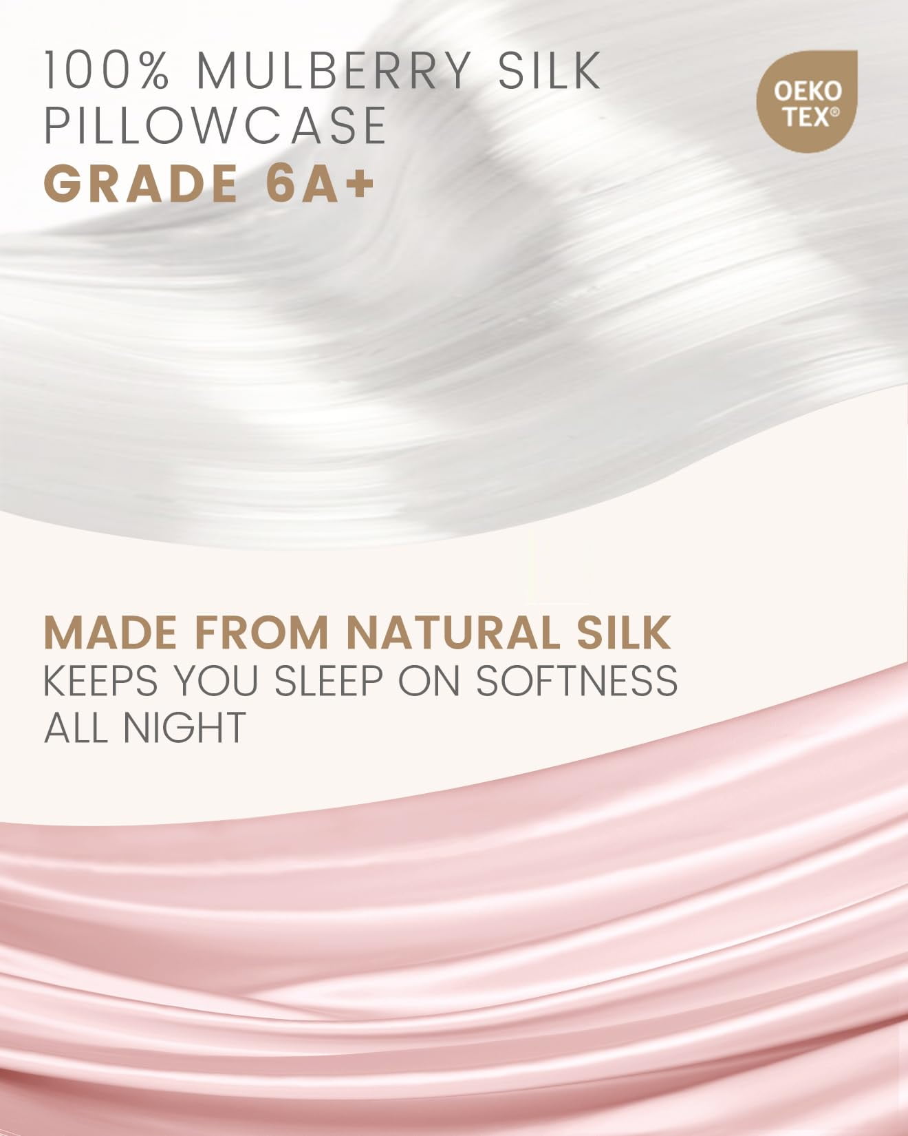 THXSILK 19 Momme Silk Pillowcase, Mulberry Silk Pillow Case with Hidden Zipper, Both Sided 100% Natural Mulberry Silk, Standard Size(20"x26"), Charming Pink