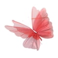 thumbnail image 4 of KLKCMS Papillon Artificiel Décoration Artisanat Accessoires Photo DIY pour Mariage Maison Mur Rouge, 4 of 9