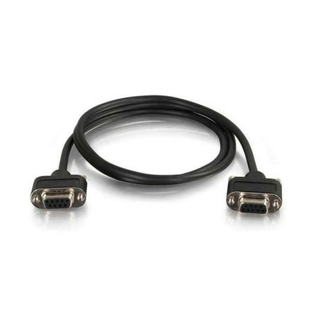 UPC: 0757120521488 | C2G 6ft Serial RS232 DB9 Cable with Low Profile Connectors F/F – In-Wall CMG-Rated