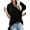 Black, variant on ONLYSHE Button Up Shirts for Women Casual Short Sleeve Floral Printed Lapel Neck Blouse Work Office Tee Tops
