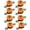 Orange, variant on 8pcs Lovely Pumpkin Shape Cabinet Knobs: Modern Euro Style Ceramics Kitchen Cabinet Hardware/ Dresser Drawer Pulls Handles
