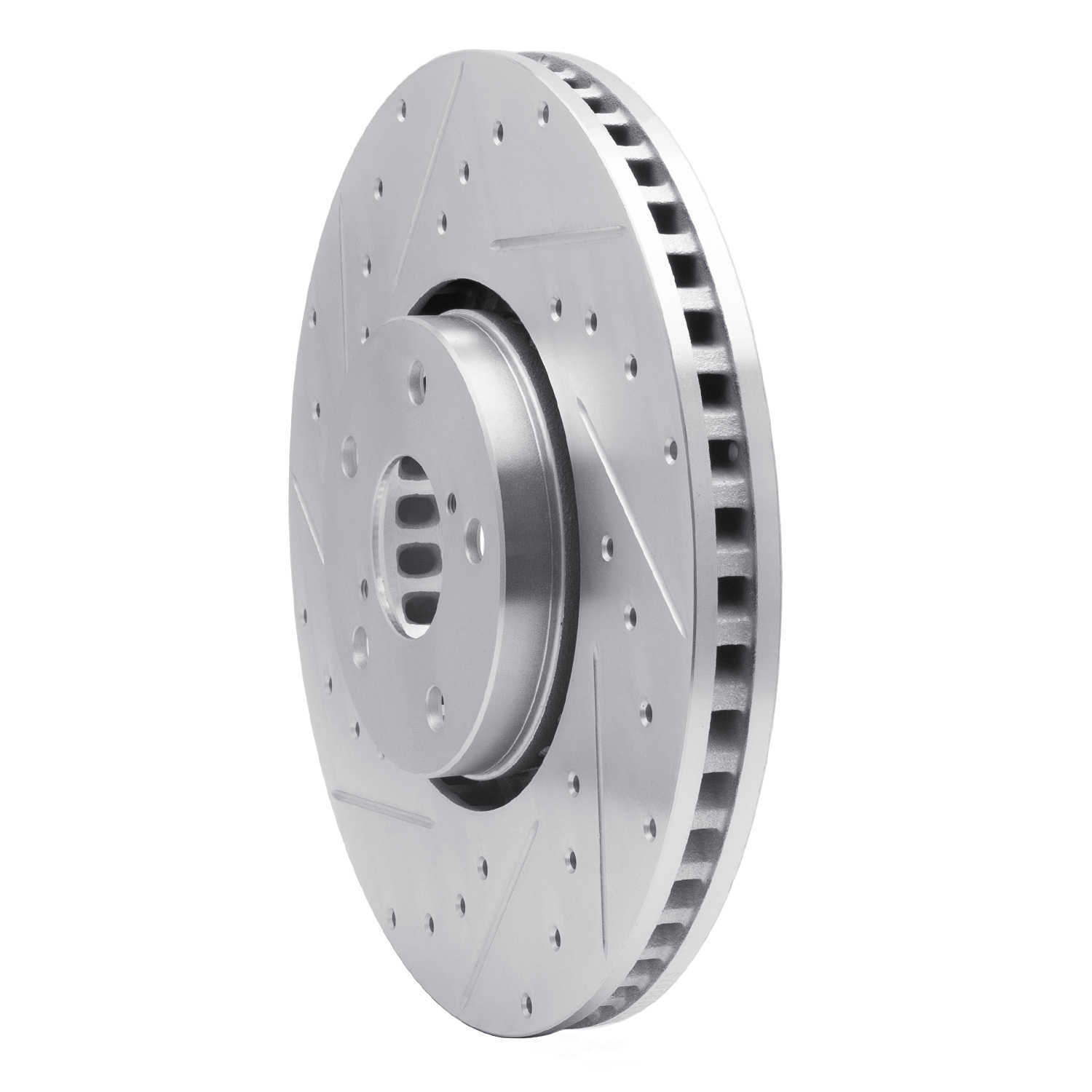 Dynamic Friction Company 631-75011D DFC Brake Rotor - Drilled And Slotted - Silver