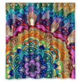 thumbnail image 1 of ABPHQTO Hermosa cortina de ducha con patrón de mandala Cortina de ducha impermeable 160x180 cm, 1 of 2