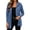 MEICHANG-ZQR1-Blue, variant on Meichang Lightweight Cardigans for Women Hooded Long Sleeve Open Front Cardigan Fall Soft Thin Cardigan with Pockets Blue XL