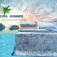 thumbnail image 2 of pitrice 3Pcs Bedding Set Summer Sleeping Mat Cooling Mattress Topper Pad Summer Ice Silk Bed Cover, 2 of 8
